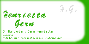 henrietta gern business card